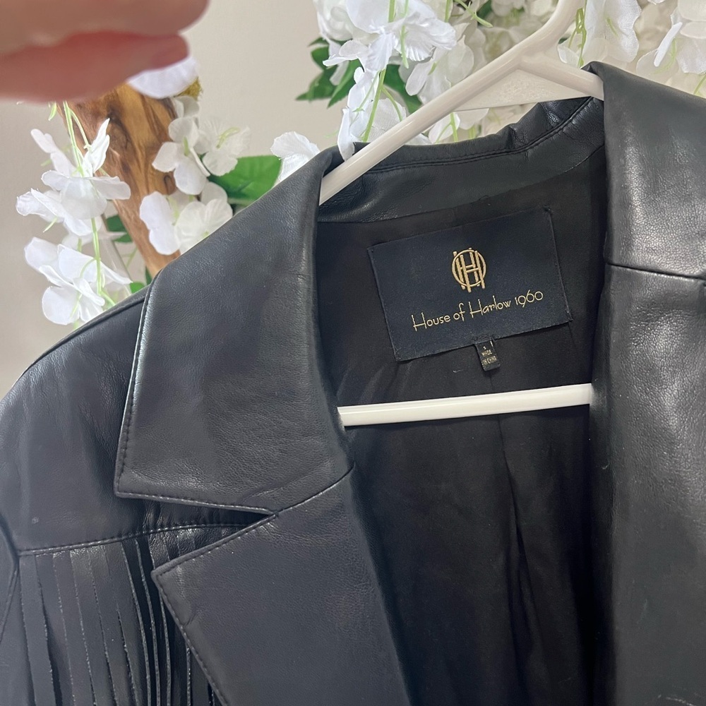 Black Fringe Leather Jacket 🖤 - Picture 4 of 10